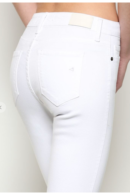 Hidden White Hem Detail High Waist Skinny Jeans-Pants-KCoutureBoutique, women's boutique in Bossier City, Louisiana