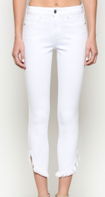 Hidden White Hem Detail High Waist Skinny Jeans-Pants-KCoutureBoutique, women's boutique in Bossier City, Louisiana