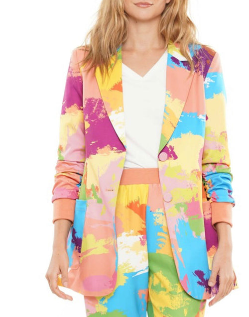 Kingsley Multi Abstract Colored Blazer-Tops-KCoutureBoutique, women's boutique in Bossier City, Louisiana