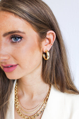Kinsey Jasmine Gold Hoops-Accessories-KCoutureBoutique, women's boutique in Bossier City, Louisiana