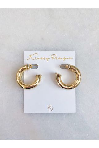 Kinsey Jasmine Gold Hoops-Accessories-KCoutureBoutique, women's boutique in Bossier City, Louisiana