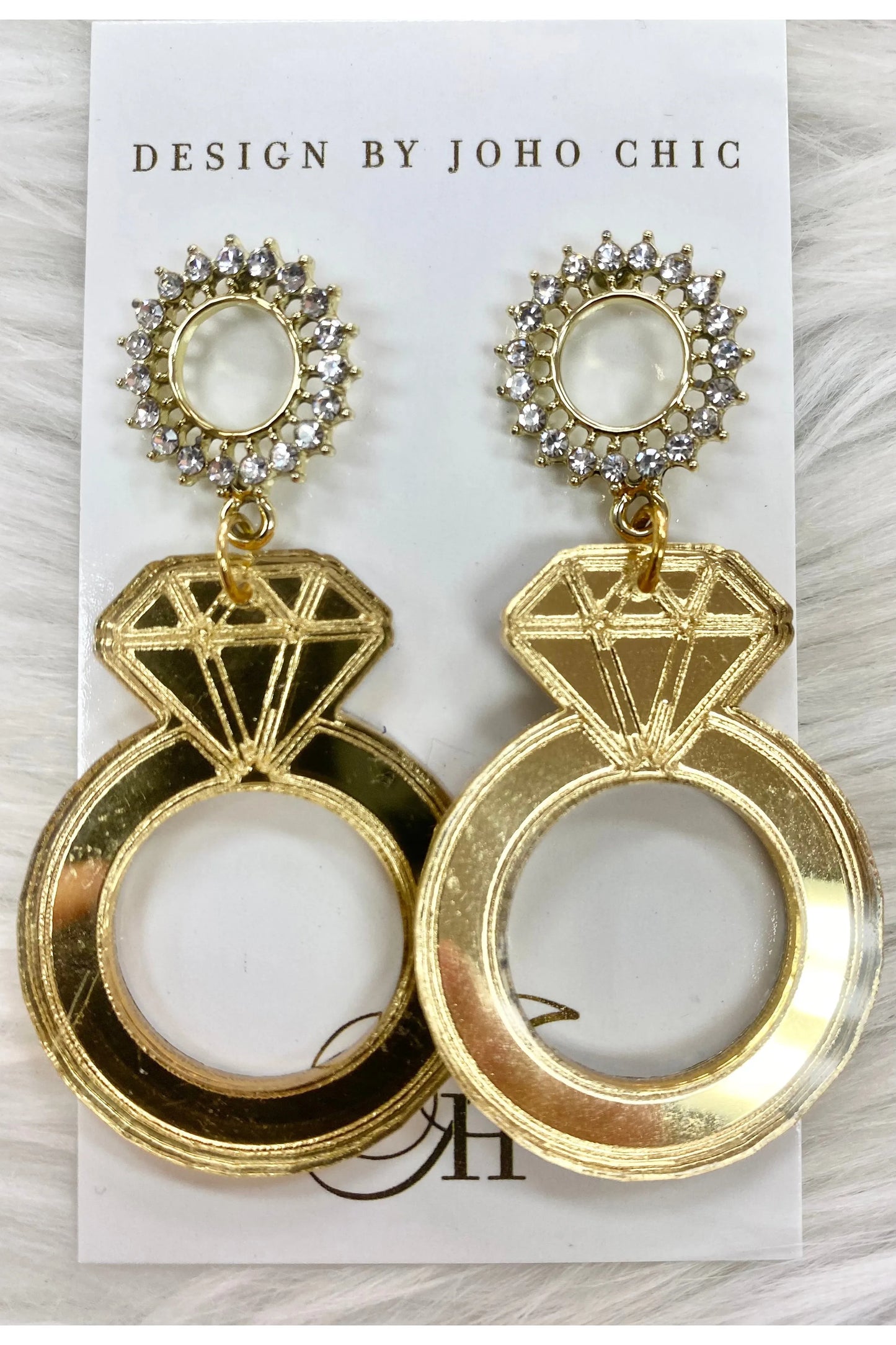 Put A Ring On It Earrings-Apparel & Accessories-KCoutureBoutique, women's boutique in Bossier City, Louisiana
