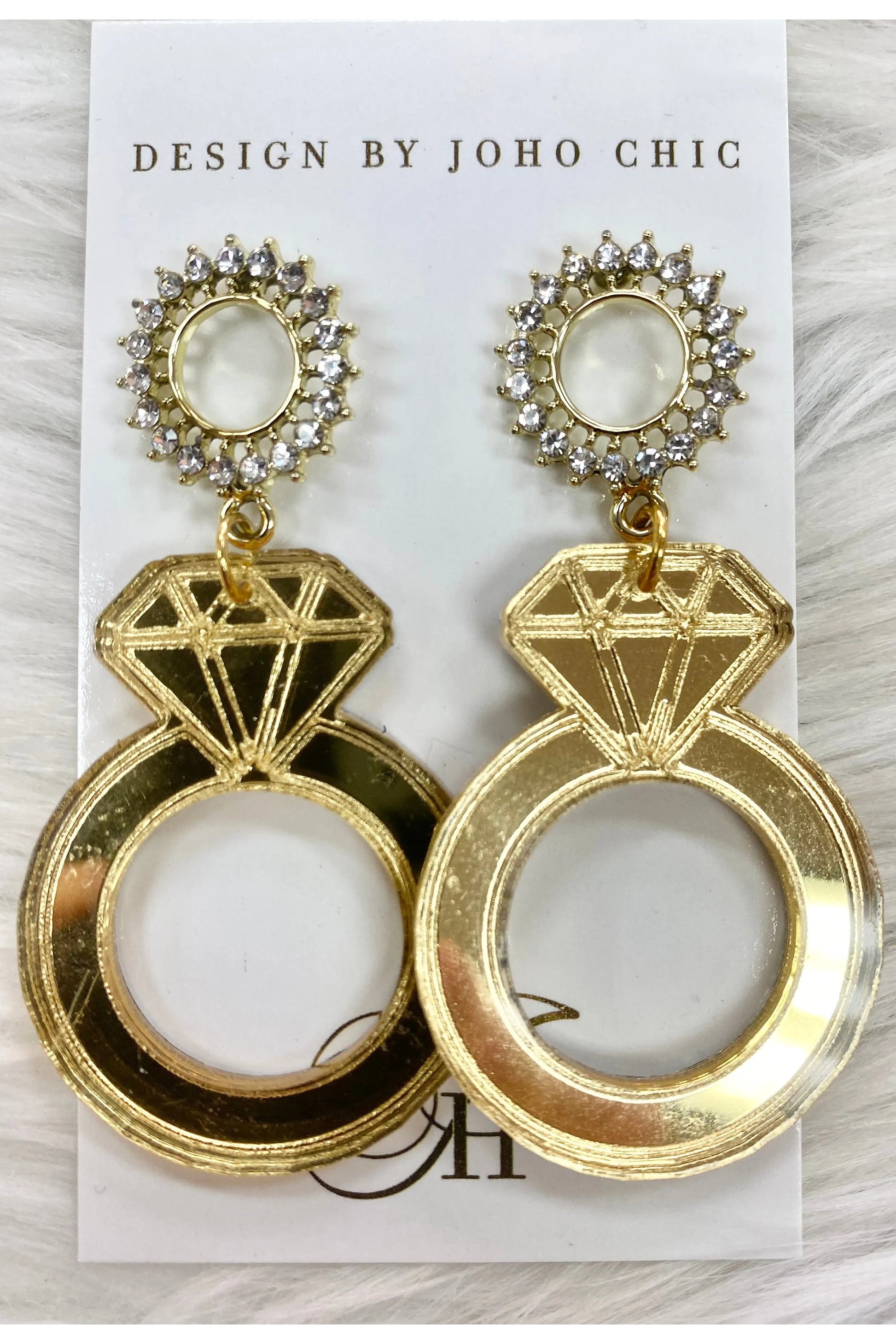 Put A Ring On It Earrings-Apparel & Accessories-KCoutureBoutique, women's boutique in Bossier City, Louisiana
