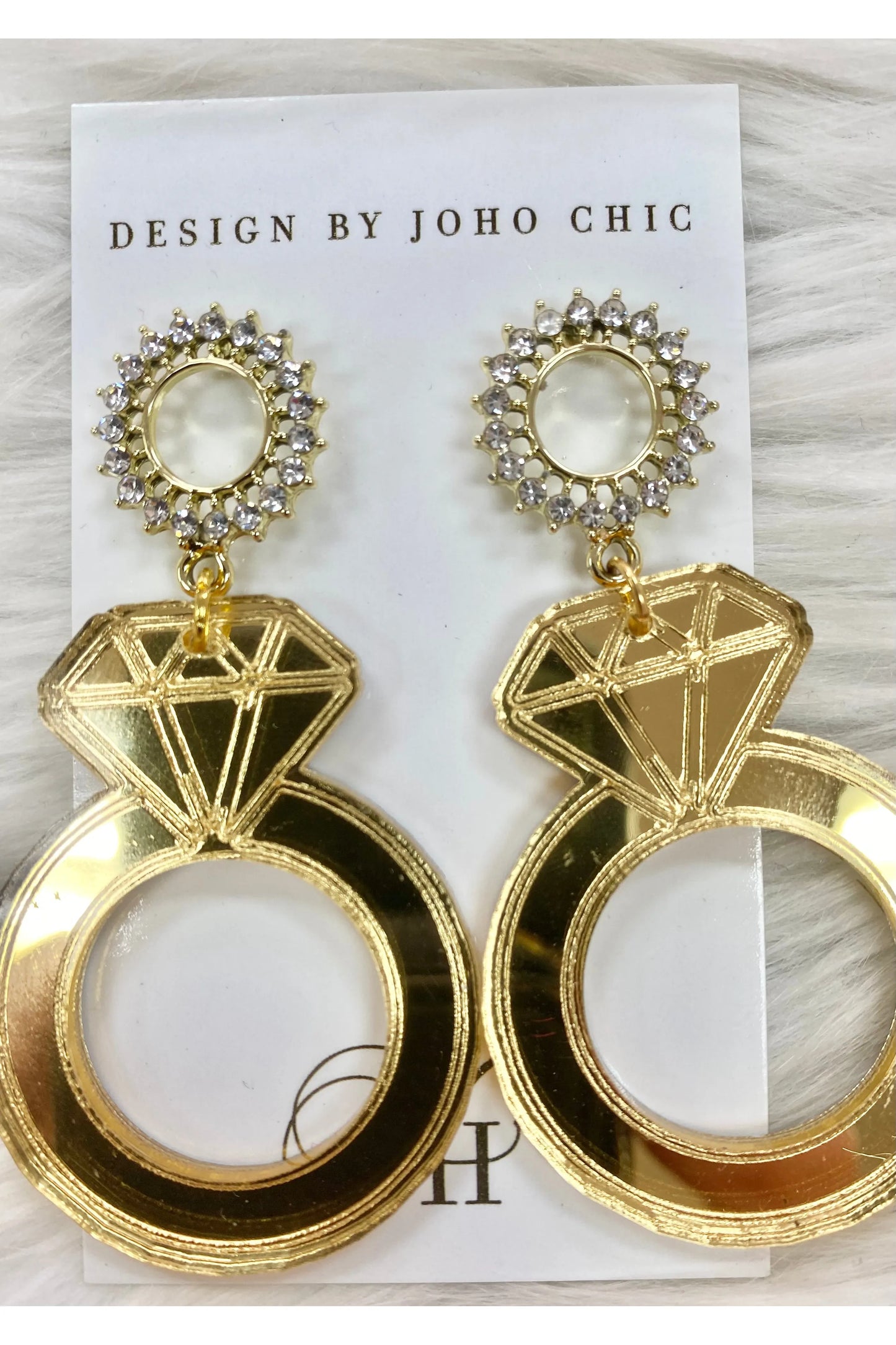 Put A Ring On It Earrings-Apparel & Accessories-KCoutureBoutique, women's boutique in Bossier City, Louisiana