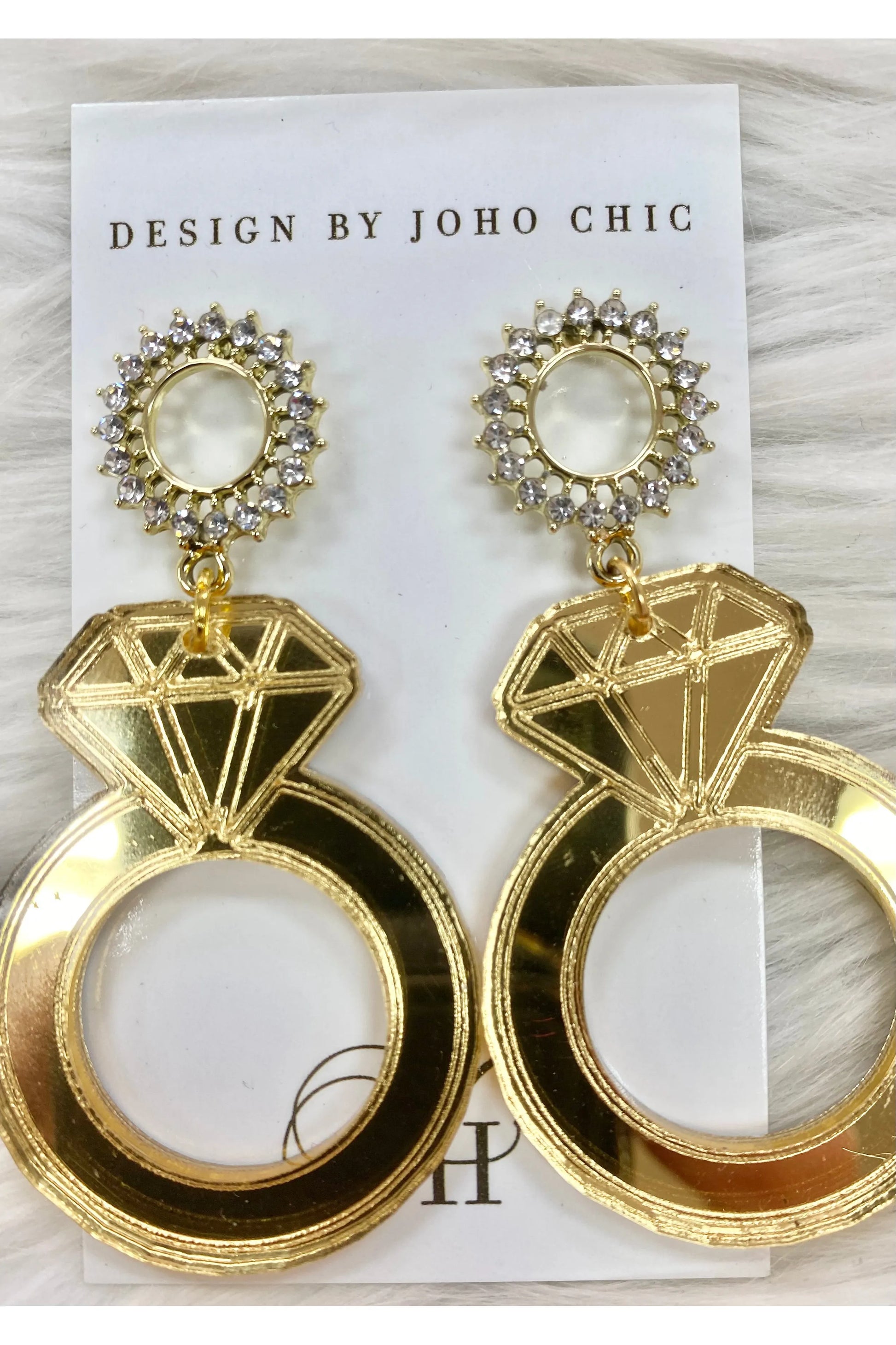 Put A Ring On It Earrings-Apparel & Accessories-KCoutureBoutique, women's boutique in Bossier City, Louisiana