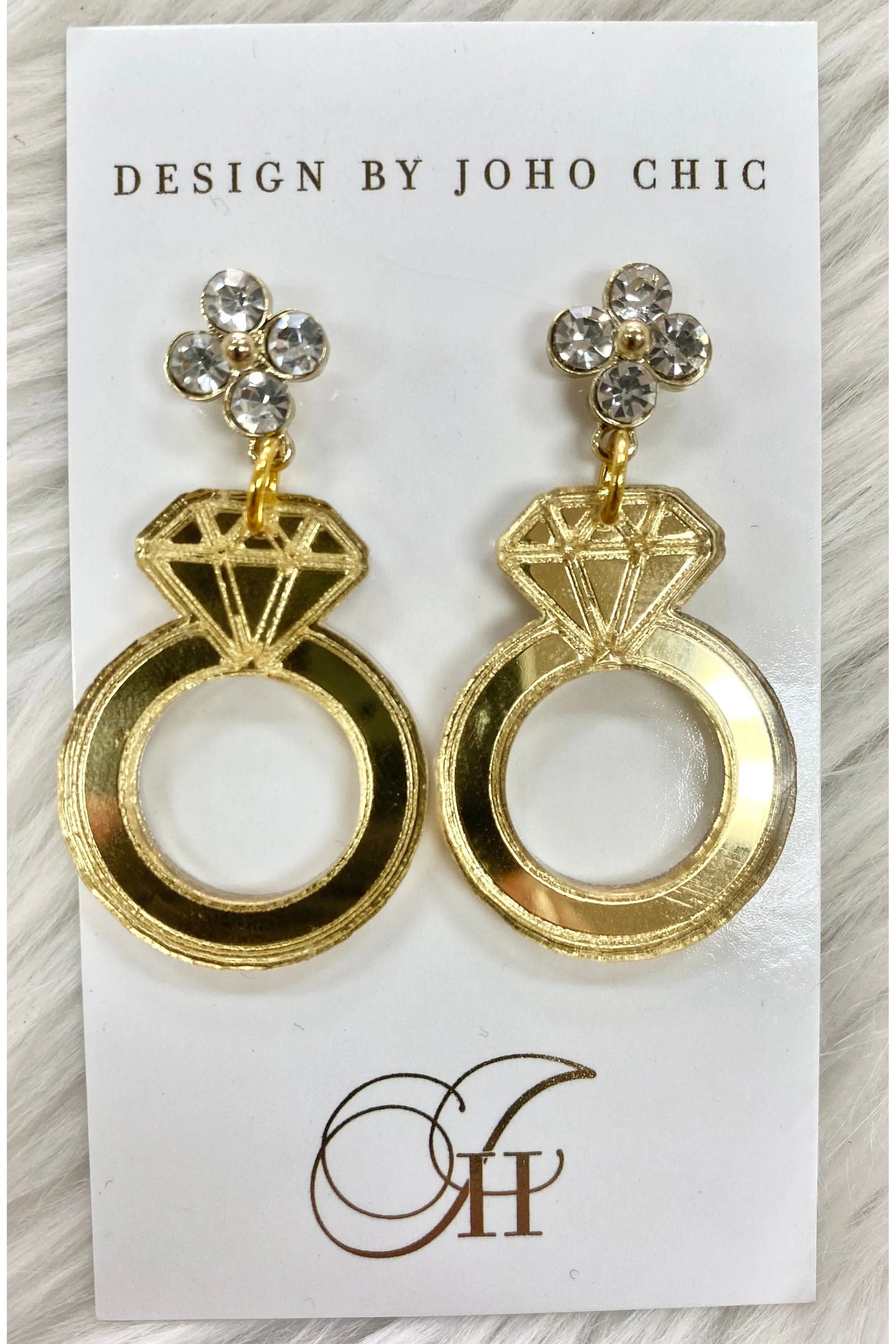Put A Ring On It Earrings-Apparel & Accessories-KCoutureBoutique, women's boutique in Bossier City, Louisiana