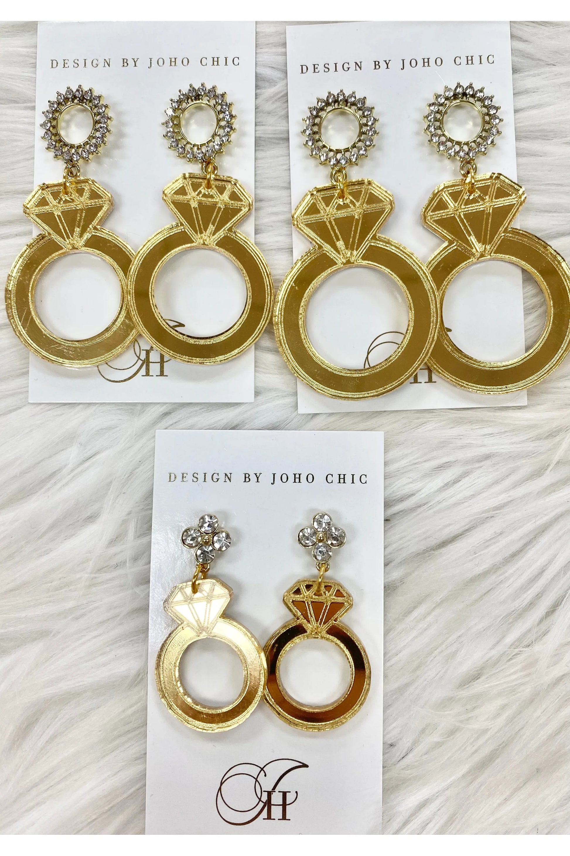Put A Ring On It Earrings-Apparel & Accessories-KCoutureBoutique, women's boutique in Bossier City, Louisiana