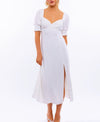 Rise To The Occasion White Middi Slit Dress-Dresses-KCoutureBoutique, women's boutique in Bossier City, Louisiana