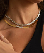 SAHIRA Parker Rhinestones Snake Chain necklace Choker-Accessories-KCoutureBoutique, women's boutique in Bossier City, Louisiana