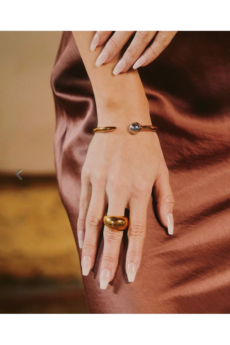 SAHIRA Stevie Nail Gold Cuff-Accessories-KCoutureBoutique, women's boutique in Bossier City, Louisiana