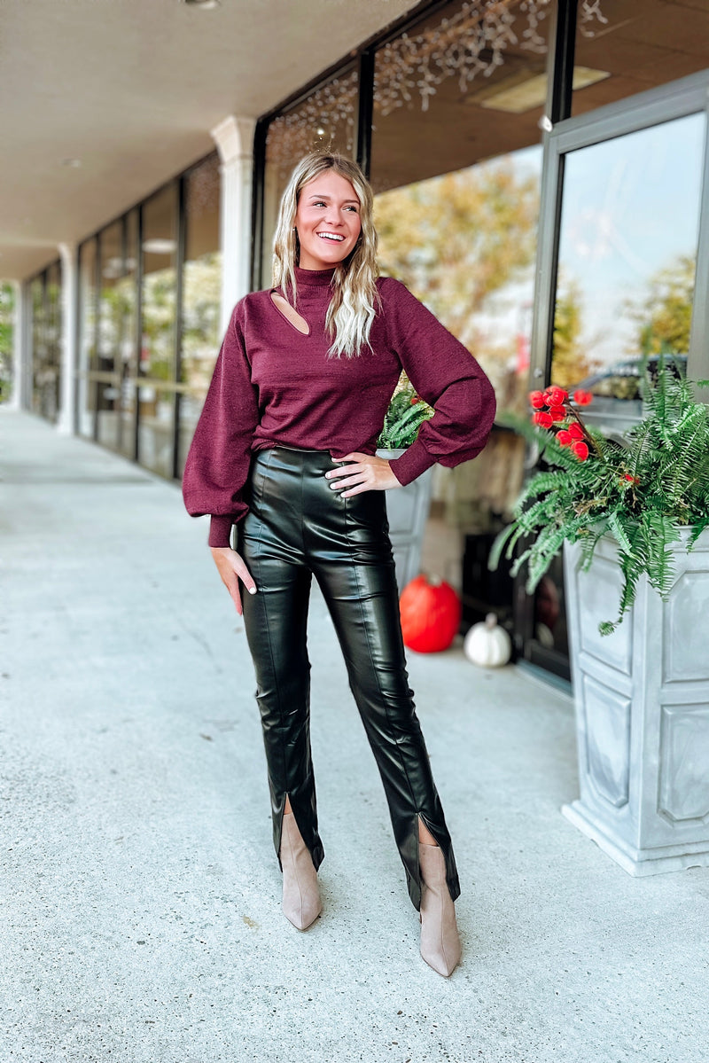 STREET STYLE  FAUX LEATHER PANTS - STEPHYLATELY