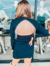 Sleek In Rhinestones Open Back Dress-Dresses-KCoutureBoutique, women's boutique in Bossier City, Louisiana