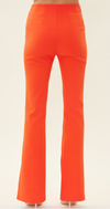 Spicy Orange Side Slit Flare Pants-Bottoms-KCoutureBoutique, women's boutique in Bossier City, Louisiana