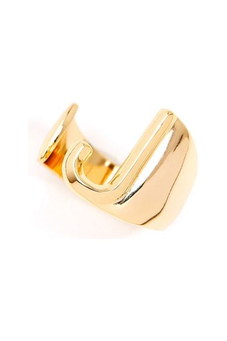Statement Initial Ring 18K Gold Plated-Rings-KCoutureBoutique, women's boutique in Bossier City, Louisiana
