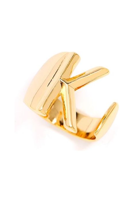 Statement Initial Ring 18K Gold Plated-Rings-KCoutureBoutique, women's boutique in Bossier City, Louisiana