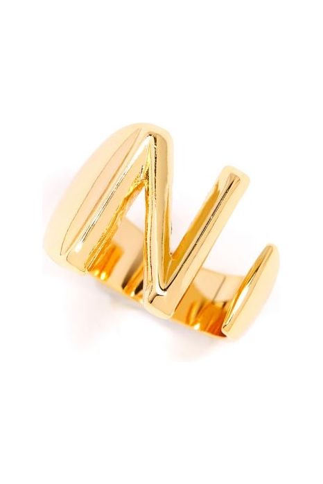 Statement Initial Ring 18K Gold Plated-Rings-KCoutureBoutique, women's boutique in Bossier City, Louisiana