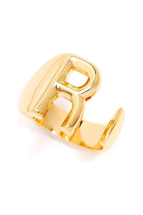 Statement Initial Ring 18K Gold Plated-Rings-KCoutureBoutique, women's boutique in Bossier City, Louisiana