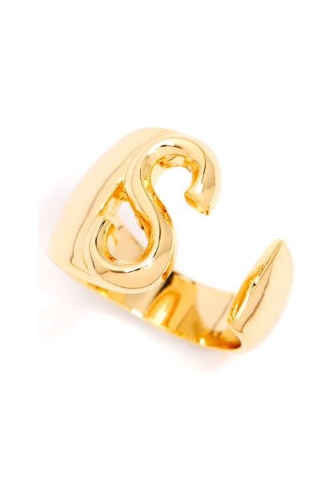 Statement Initial Ring 18K Gold Plated-Rings-KCoutureBoutique, women's boutique in Bossier City, Louisiana