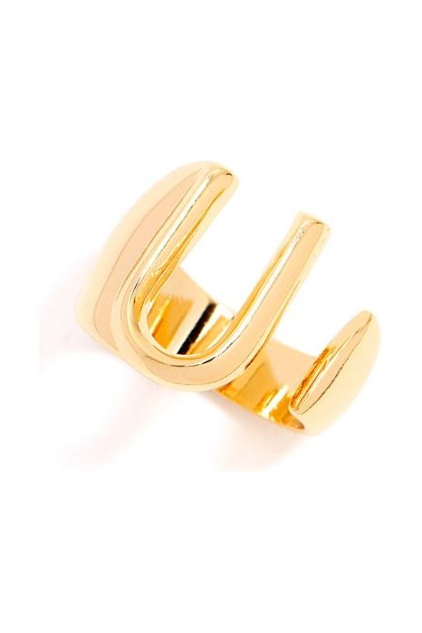 Statement Initial Ring 18K Gold Plated-Rings-KCoutureBoutique, women's boutique in Bossier City, Louisiana