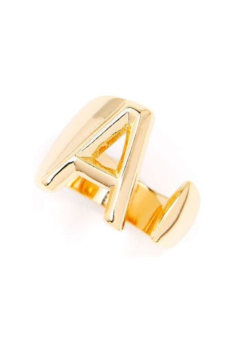 Statement Initial Ring 18K Gold Plated-Rings-KCoutureBoutique, women's boutique in Bossier City, Louisiana