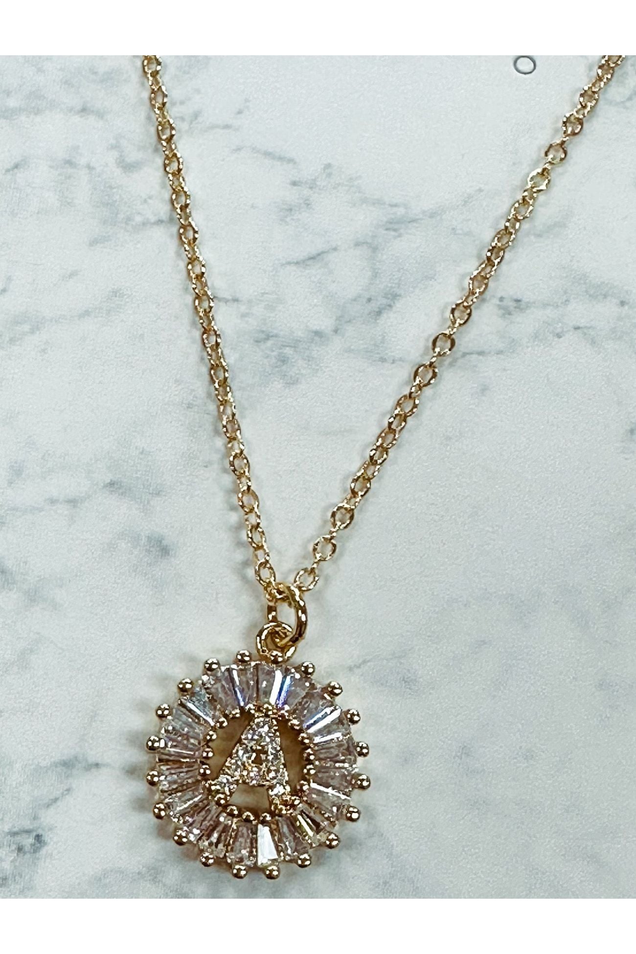 Stellar Burst Initial Necklace-Apparel & Accessories-KCoutureBoutique, women's boutique in Bossier City, Louisiana