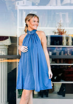 Take a Glance Mock Neck Halter Mini Dress-Apparel & Accessories-KCoutureBoutique, women's boutique in Bossier City, Louisiana